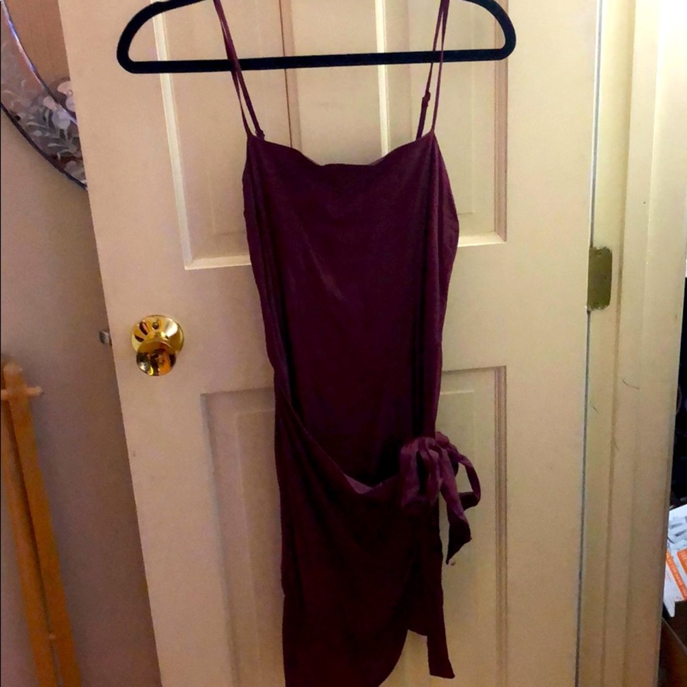 Vici Maroon Wrap Dress